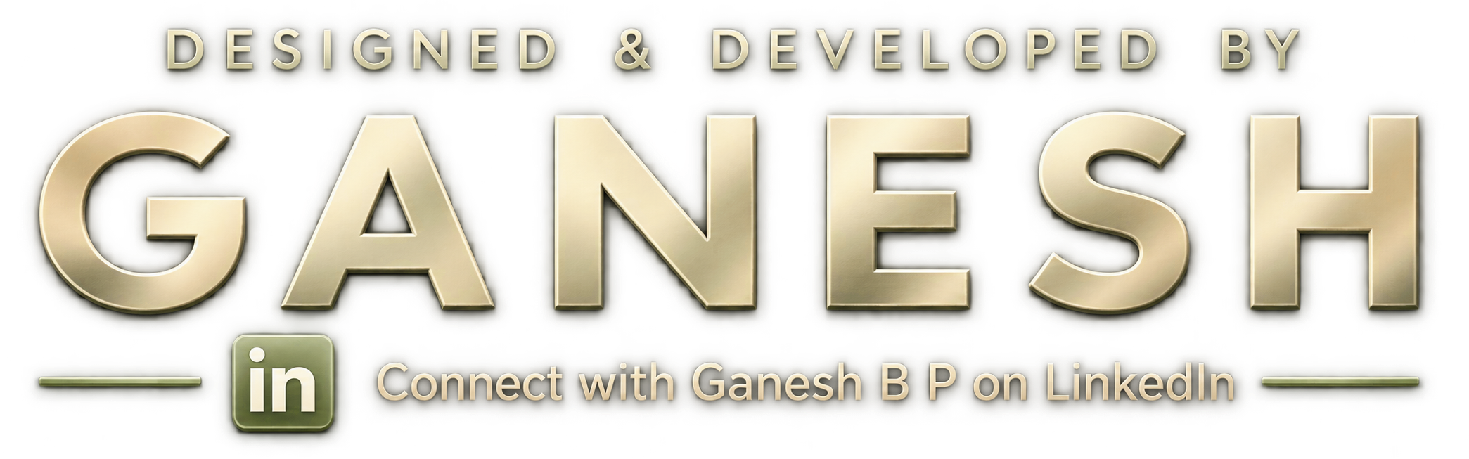Designed and Developed by Ganesh